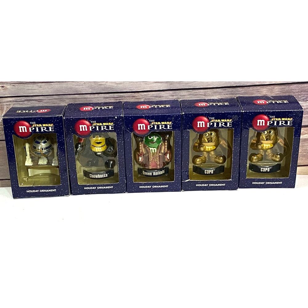 Star Wars M&M's Kurt Adler Lot Of 6 Christmas Ornaments 2005 C3PO Darth Vader